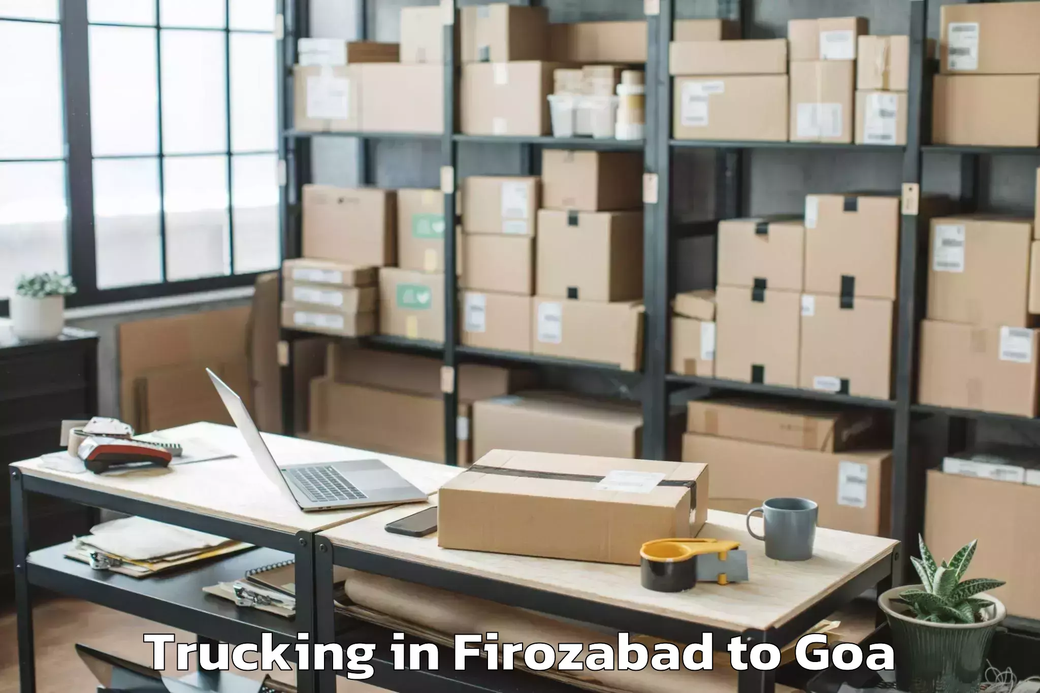 Book Your Firozabad to Chandor Trucking Today